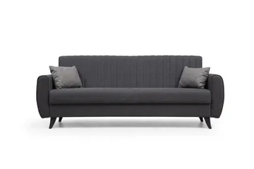 Dalima 3-seters Sovesofa 55x183 cm med Oppbevaring i Stoff - Antrasitt - Møbler - Sofaer - Sovesofaer - 3 seters sovesofa