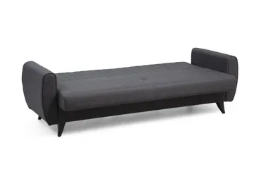 Dalima 3-seters Sovesofa 55x183 cm med Oppbevaring i Stoff - Antrasitt - Møbler - Sofaer - Sovesofaer - 3 seters sovesofa