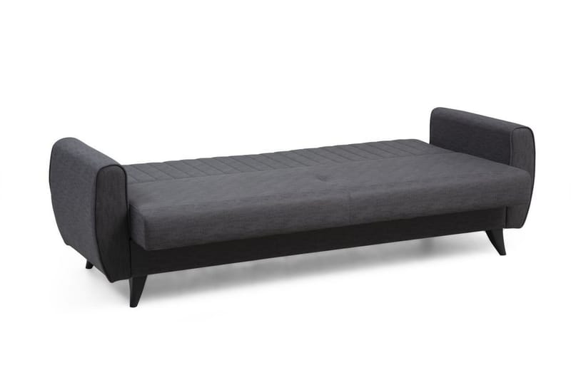 Dalima 3-seters Sovesofa 55x183 cm med Oppbevaring i Stoff - Antrasitt - Møbler - Sofaer - Sovesofaer - 3 seters sovesofa