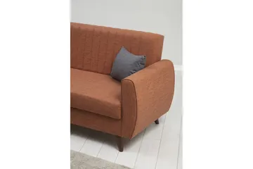 Dalima 3-seters Sovesofa 55x183 cm med Oppbevaring i Stoff - Terrakotta - Møbler - Sofaer - Sovesofaer - 3 seters sovesofa