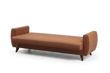 Dalima 3-seters Sovesofa 55x183 cm med Oppbevaring i Stoff - Terrakotta - Møbler - Sofaer - Sovesofaer - 3 seters sovesofa