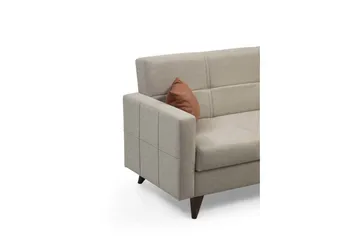 Darcia 3-seters Sovesofa 75x183 cm med Oppbevaring i Stoff - Beige - Møbler - Sofaer - Sovesofaer - 3 seters sovesofa