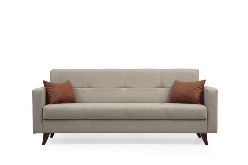 Darcia 3-seters Sovesofa 75x183 cm med Oppbevaring i Stoff, Beige