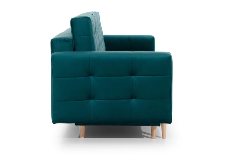 Deadra 3-seter Sovesofa 133x196 cm i Stoff - Petrol - Møbler - Sofaer - Sovesofaer - 3 seters sovesofa