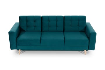 Deadra 3-seter Sovesofa 133x196 cm i Stoff - Petrol - Møbler - Sofaer - Sovesofaer - 3 seters sovesofa