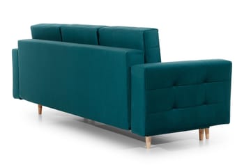 Deadra 3-seter Sovesofa 133x196 cm i Stoff - Petrol - Møbler - Sofaer - Sovesofaer - 3 seters sovesofa