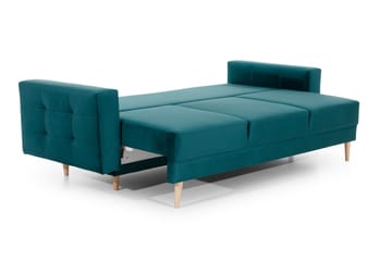 Deadra 3-seter Sovesofa 133x196 cm i Stoff - Petrol - Møbler - Sofaer - Sovesofaer - 3 seters sovesofa