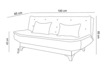 Defiglio 3-seter Sovesofa - Brun - Møbler - Sofaer - Sovesofaer - 3 seters sovesofa