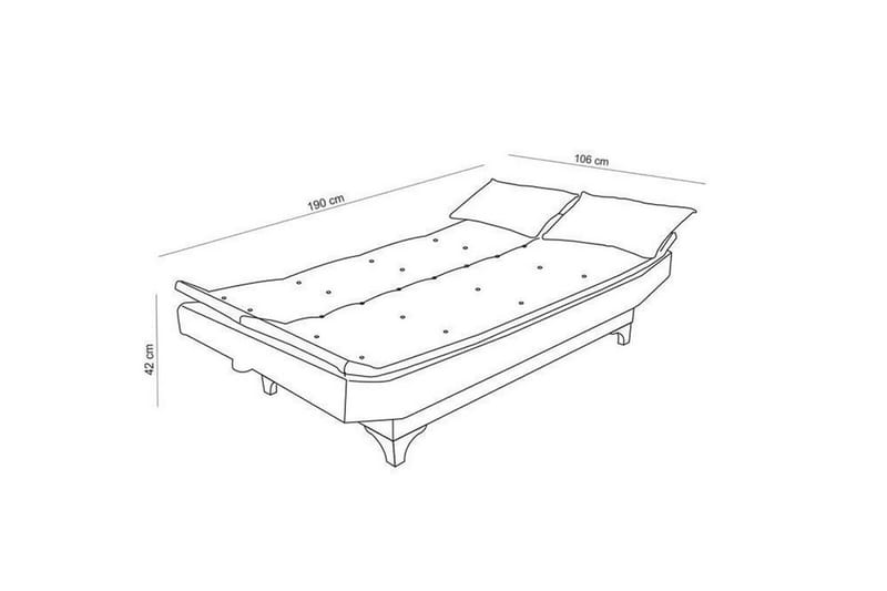 Defiglio 3-seter Sovesofa - Brun - Møbler - Sofaer - Sovesofaer - 3 seters sovesofa