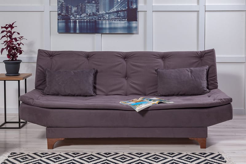 Defiglio 3-seter Sovesofa - Grå - Møbler - Sofaer - Sovesofaer - 3 seters sovesofa