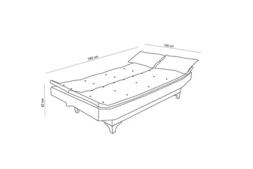 Defiglio 3-seter Sovesofa - Grønn - Møbler - Sofaer - Sovesofaer - 3 seters sovesofa