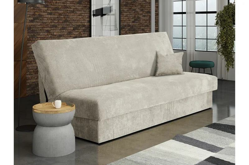 Denegal 3-sits Bäddsoffa Beige/Light beige - Møbler - Sofaer - Sovesofaer - 3 seters sovesofa