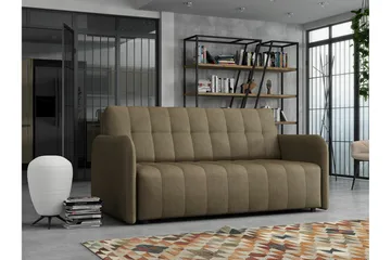 Denegal 3-sits Bäddsoffa Brown - Møbler - Sofaer - Sovesofaer - 3 seters sovesofa