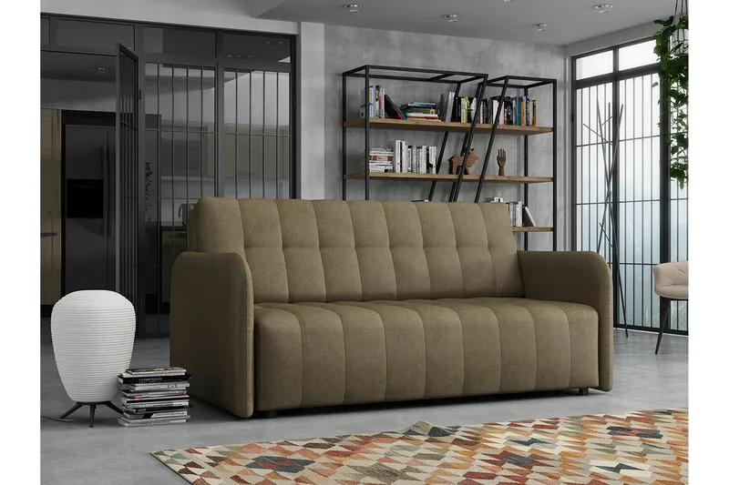 Denegal 3-sits Bäddsoffa Brown - Møbler - Sofaer - Sovesofaer - 3 seters sovesofa