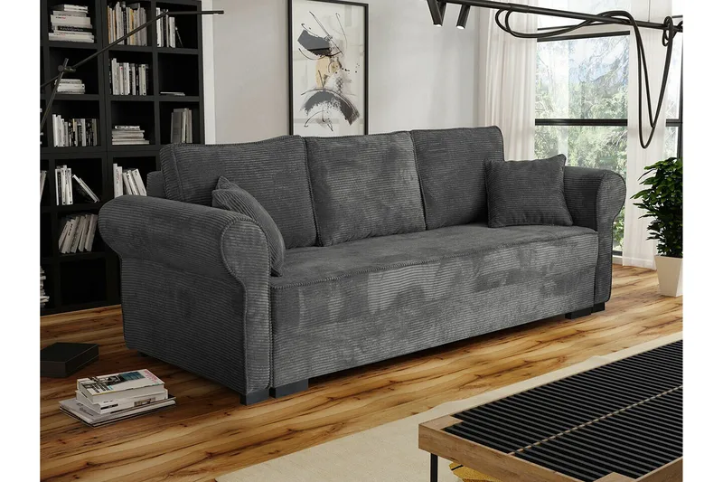 Denegal 3-sits Bäddsoffa Dark grey - Møbler - Sofaer - Sovesofaer - 3 seters sovesofa