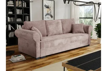 Denegal 3-sits Bäddsoffa NO_BRAND Brown/Beige - Møbler - Sofaer - Sovesofaer - 3 seters sovesofa