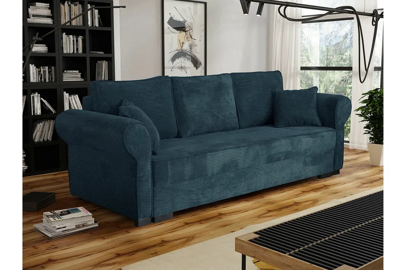 Denegal 3-sits Bäddsoffa NO_BRAND Dark blue - Møbler - Sofaer - Sovesofaer - 3 seters sovesofa