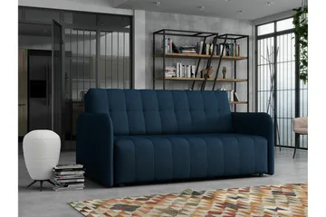 Denegal 3-sits Bäddsoffa NO_BRAND Dark blue - Møbler - Sofaer - Sovesofaer - 3 seters sovesofa