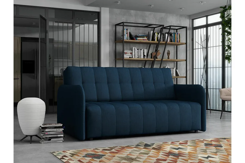 Denegal 3-sits Bäddsoffa NO_BRAND Dark blue - Møbler - Sofaer - Sovesofaer - 3 seters sovesofa