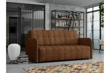 Denegal 3-sits Bäddsoffa NO_BRAND Dark brown - Møbler - Sofaer - Sovesofaer - 3 seters sovesofa