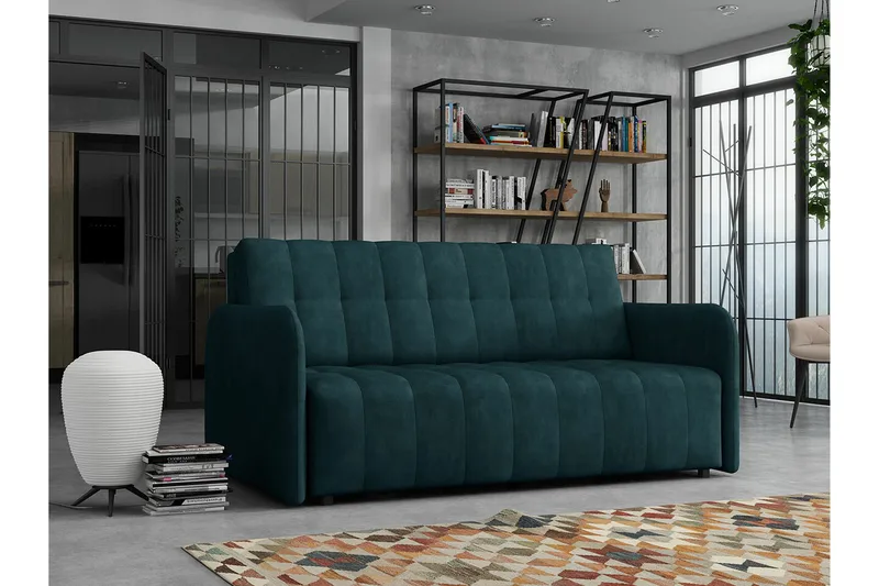 Denegal 3-sits Bäddsoffa NO_BRAND Dark green - Møbler - Sofaer - Sovesofaer - 3 seters sovesofa
