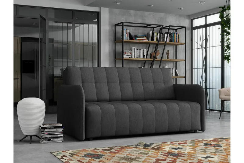 Denegal 3-sits Bäddsoffa NO_BRAND Dark grey - Møbler - Sofaer - Sovesofaer - 3 seters sovesofa
