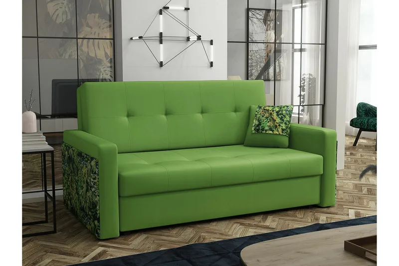 Denegal 3-sits Bäddsoffa NO_BRAND Green - Møbler - Sofaer - Sovesofaer - 3 seters sovesofa
