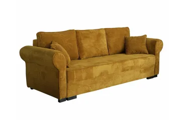 Denegal 3-sits Bäddsoffa NO_BRAND Mustard yellow - Møbler - Sofaer - Sovesofaer - 3 seters sovesofa