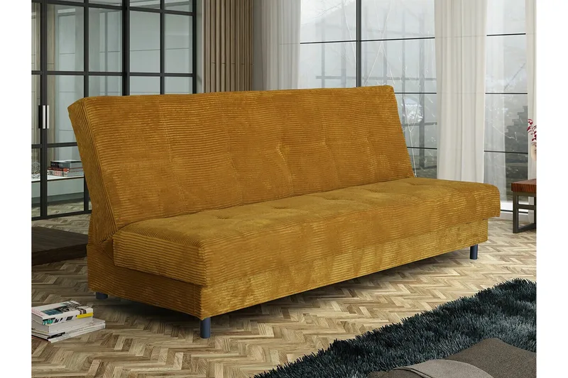 Denegal 3-sits Bäddsoffa NO_BRAND Yellow - Møbler - Sofaer - Sovesofaer - 3 seters sovesofa