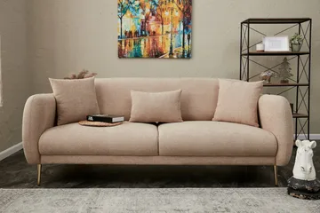 Devika Sovesofa 3-seter - Beige - Møbler - Sofaer - Sovesofaer - 3 seters sovesofa