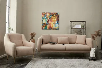 Devika Sovesofa 3-seter - Beige - Møbler - Sofaer - Sovesofaer - 3 seters sovesofa