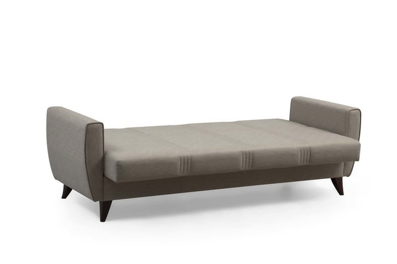 Dewan 3-seter Sovesofa 96x183 cm med Oppbevaring i Lin - Beige - Møbler - Sofaer - Sovesofaer - 3 seters sovesofa