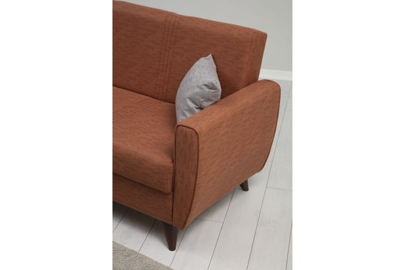 Dewan 3-seters Sovesofa 96x183 cm med Oppbevaring i Stoff - Terrakotta - Møbler - Sofaer - Sovesofaer - 3 seters sovesofa