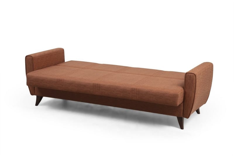 Dewan 3-seters Sovesofa 96x183 cm med Oppbevaring i Stoff - Terrakotta - Møbler - Sofaer - Sovesofaer - 3 seters sovesofa