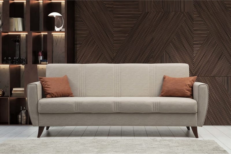 Dewan Sovesofa 3-seter - Beige - Møbler - Sofaer - Sovesofaer - 3 seters sovesofa