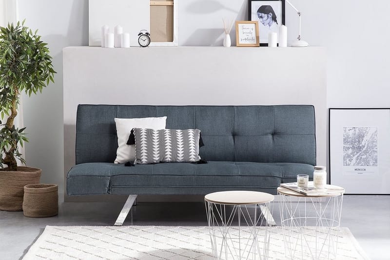 Divansofa Bristol 180 cm - Blå - 3 seters sovesofa