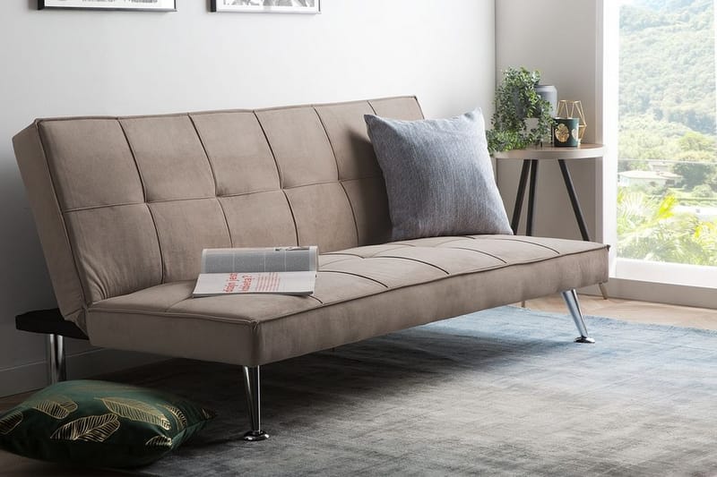 Divansofa Hasle 168 cm - Beige | Grå - 3 seters sovesofa