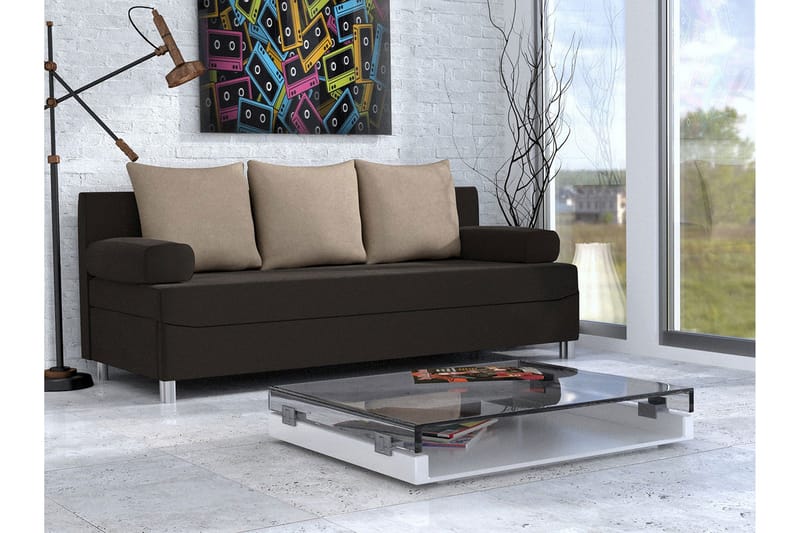 Dover Sovesofa 192x80x80 cm - Svart - Møbler - Sofaer - Sovesofaer - 3 seters sovesofa