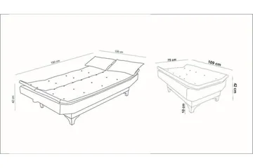 Elsis Sovesofa 3-seter - Grå - Møbler - Sofaer - Sovesofaer - 3 seters sovesofa