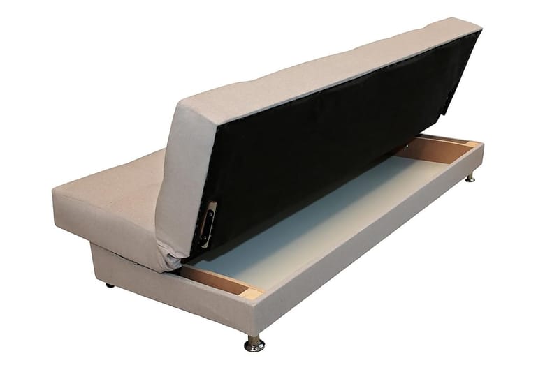 Enduro 3-seters Rektangulær Sovesofa 120x195 cm med Oppbevaring i Stoff - Grå - Møbler - Sofaer - Sovesofaer - 3 seters sovesofa