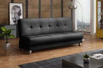 Enduro 3-seters Sovesofa 117x193 cm med Oppbevaring i Stoff - Antrasitt - Møbler - Sofaer - Sovesofaer - 3 seters sovesofa