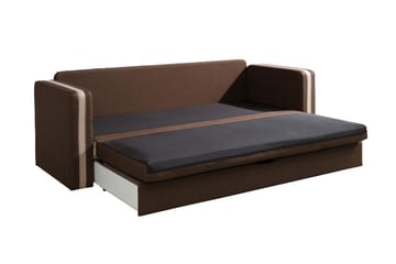 Euforia 3-seter Sovesofa 140x188 cm med Oppbevaring i Stoff - Brun - Møbler - Sofaer - Sovesofaer - 3 seters sovesofa