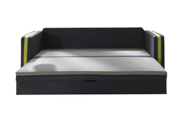 Euforia 3-seter Uttrekkbar Sovesofa 140x188 cm med Oppbevaring i Stoff - Antrasitt - Møbler - Sofaer - Sovesofaer - 3 seters sovesofa