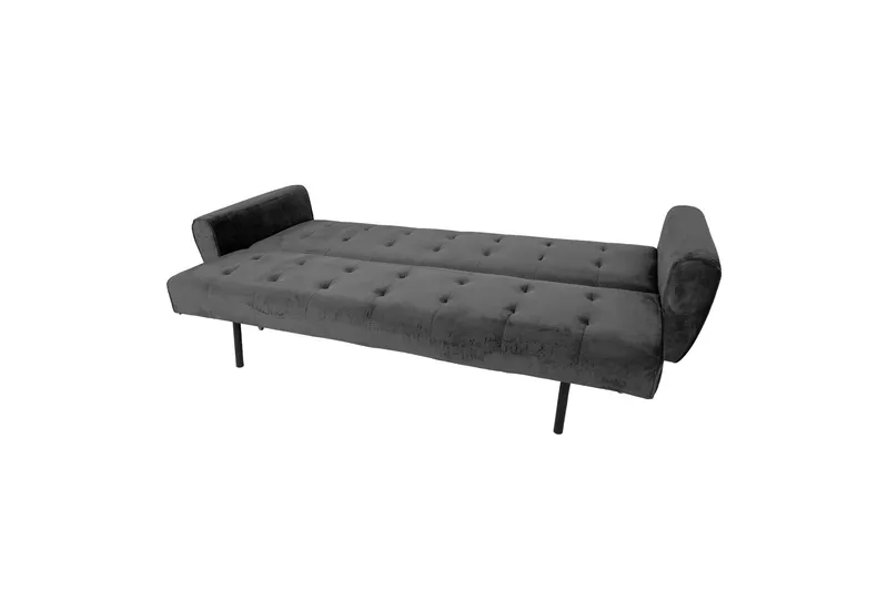 Falun Bäddsoffa 214x83 cm Grå Sammet Grey - Møbler - Sofaer - Sovesofaer - 3 seters sovesofa