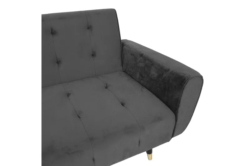 Falun Bäddsoffa 214x83 cm Grå Sammet Grey - Møbler - Sofaer - Sovesofaer - 3 seters sovesofa