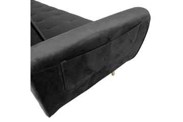 Falun Bäddsoffa 214x83 cm Grå Sammet Grey - Møbler - Sofaer - Sovesofaer - 3 seters sovesofa