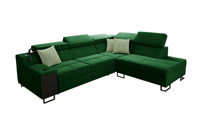 3-seters Sovesofa Høyre, Grønn