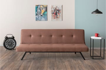 Hetalia 3-seter Rektangulær Sovesofa 102x180 cm i Stoff - Brun - Møbler - Sofaer - Sovesofaer - 3 seters sovesofa