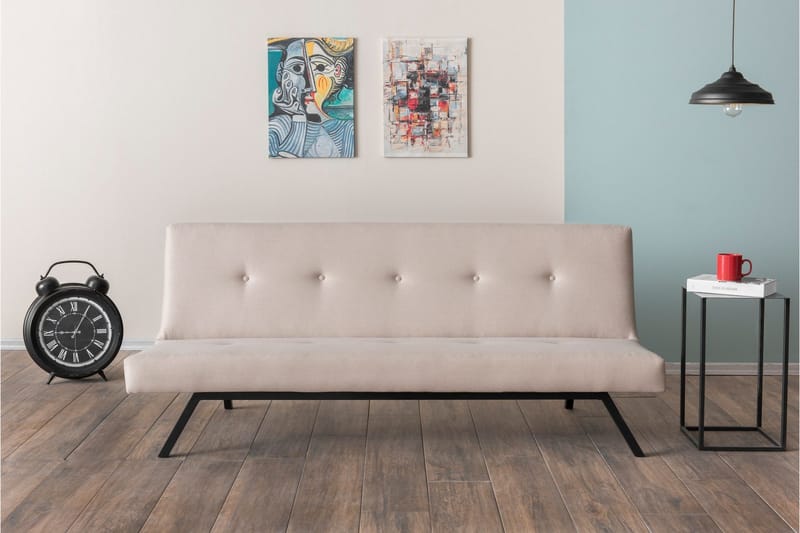 Hetalia 3-seter Sovesofa 102x180 cm i Stoff - Beige - Møbler - Sofaer - Sovesofaer - 3 seters sovesofa
