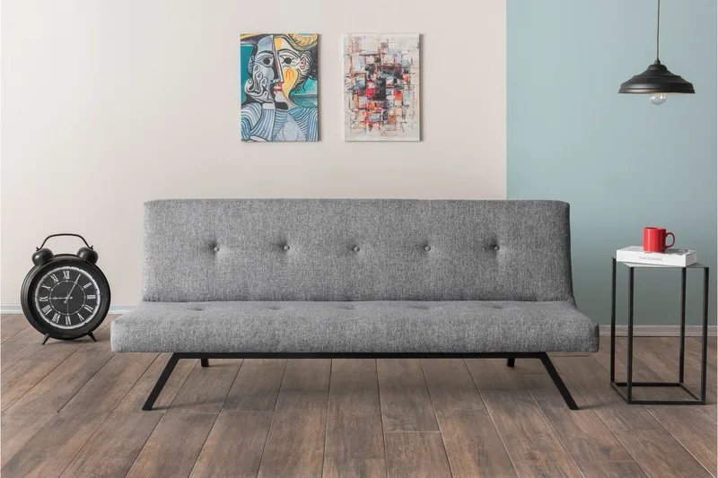 Hetalia 3-seter Sovesofa 102x180 cm i Stoff - Grå - Møbler - Sofaer - Sovesofaer - 3 seters sovesofa